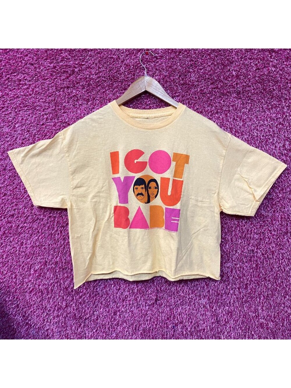 Sonny and Cher I Got You Babe Crop top Size Medium